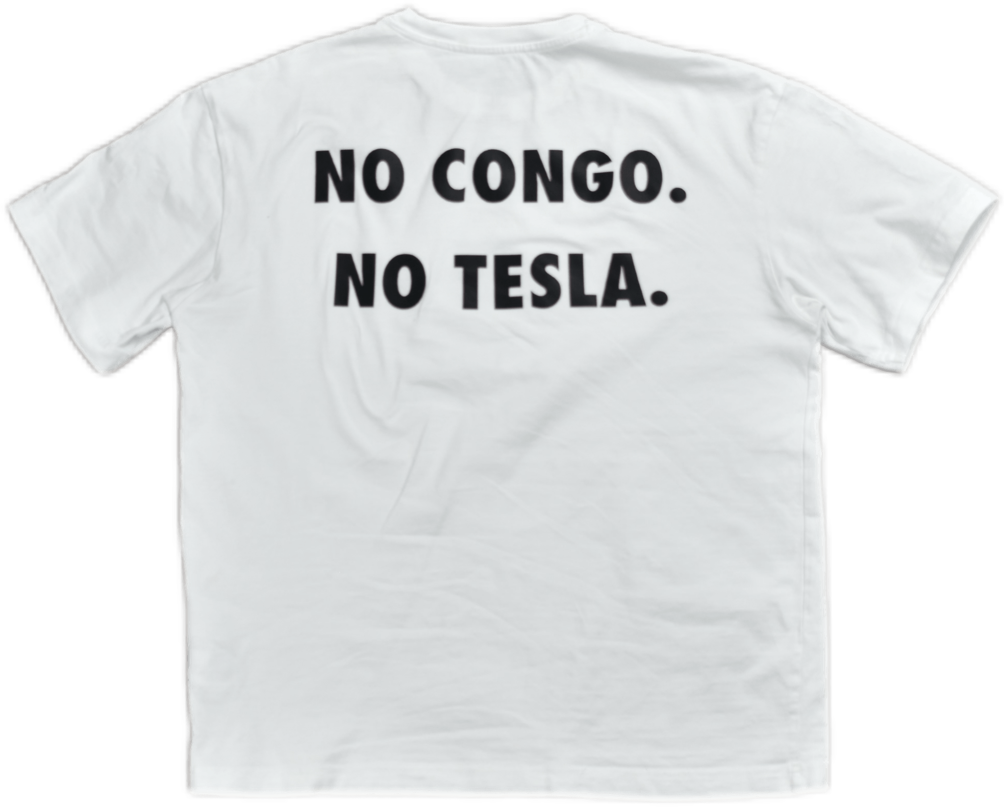 NO CONGO NO TESLA | WHITE TEE - Vision De Garçon