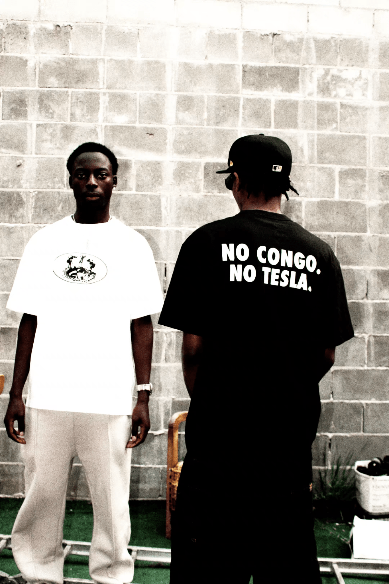 NO CONGO NO TESLA | WHITE TEE - Vision De Garçon