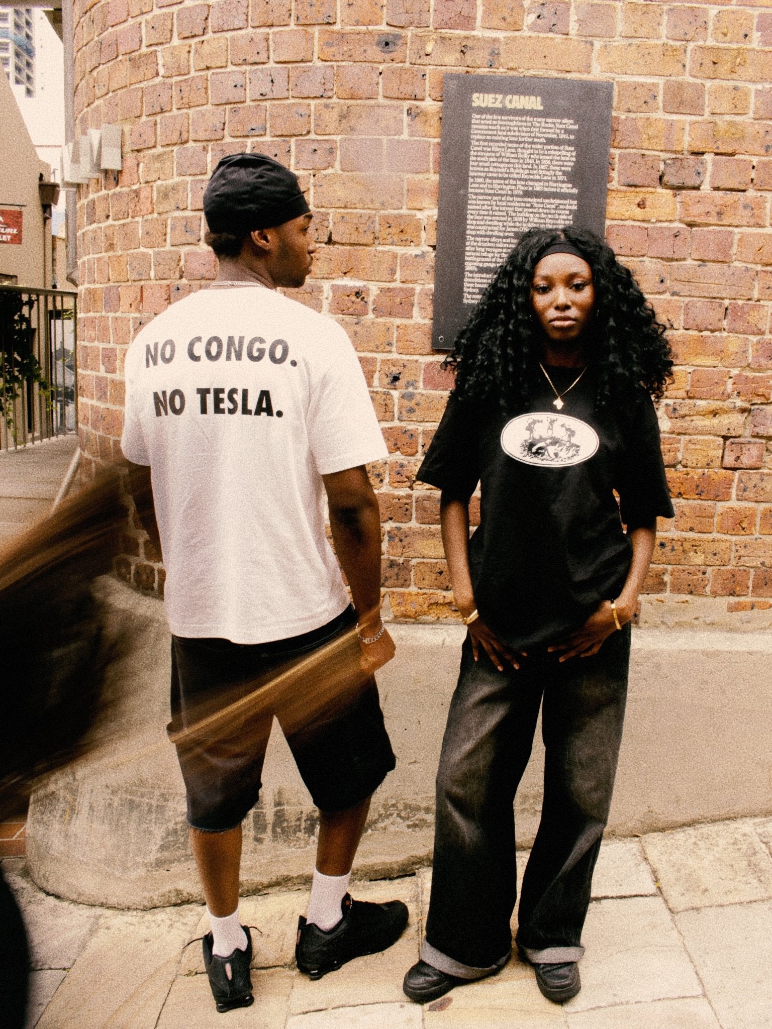 NO CONGO NO TESLA | WHITE TEE - Vision De Garçon